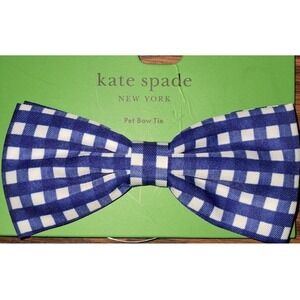 Kate Spade Dog Bowtie, Blue and White,